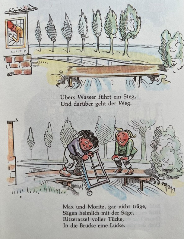 Dritter Streich Max und Moritz von Wilhelm Busch 1865